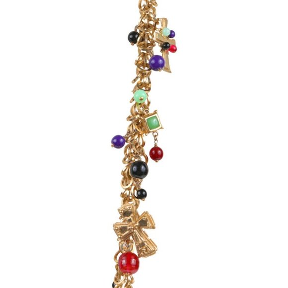 Chanel Runway Gold Chain and Gripoix Beaded Vintage Belt Necklace main image 5